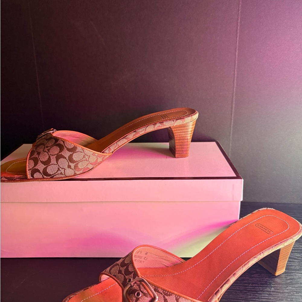 Coach Brown Patterned Women's Heels